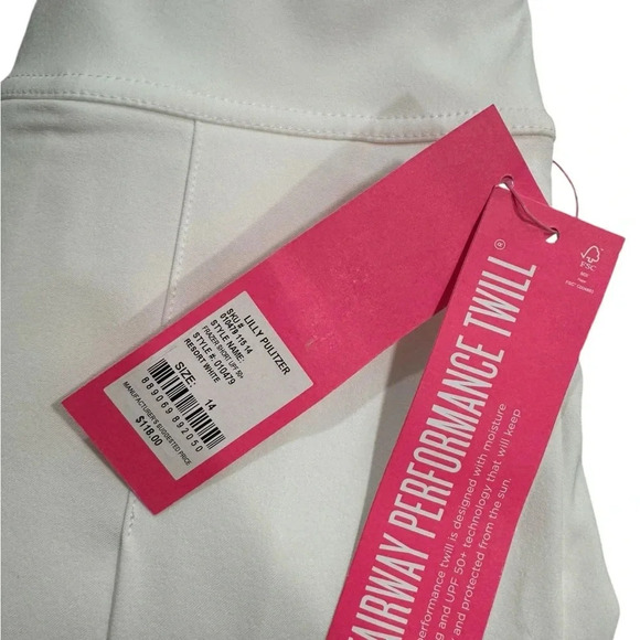 NEW Lilly Lily Pulitzer Frazer Luxletic Shorts Skort Skirt Plus Size 14 White - Picture 12 of 14